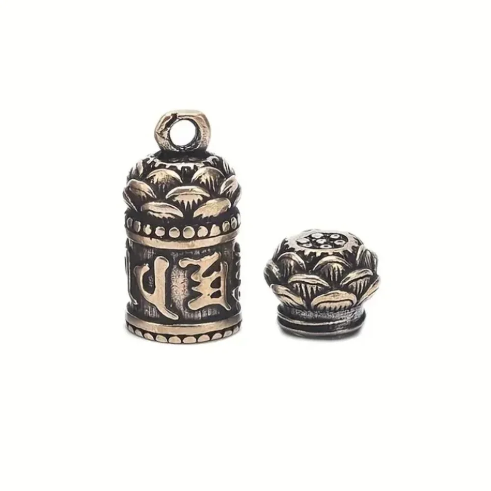 Pill Container Brass Vintage Pendant Upscale Fashion For Keychain Necklace Bag